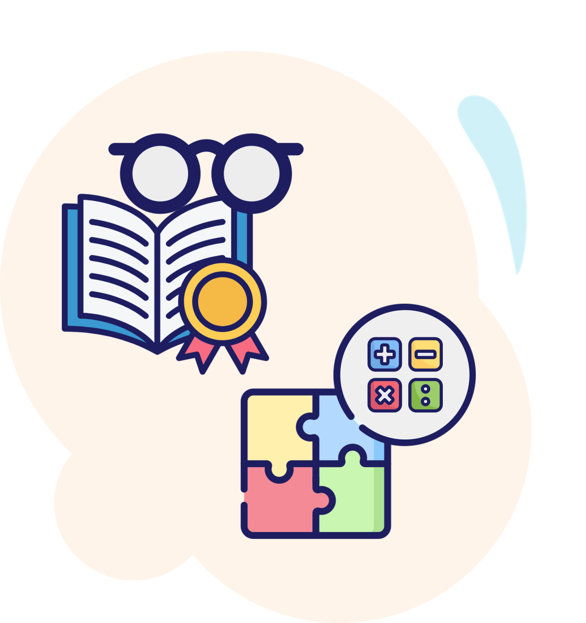 Icono de los cursos de razonamiento matemático y comprensión lectora